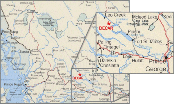 Decar location map