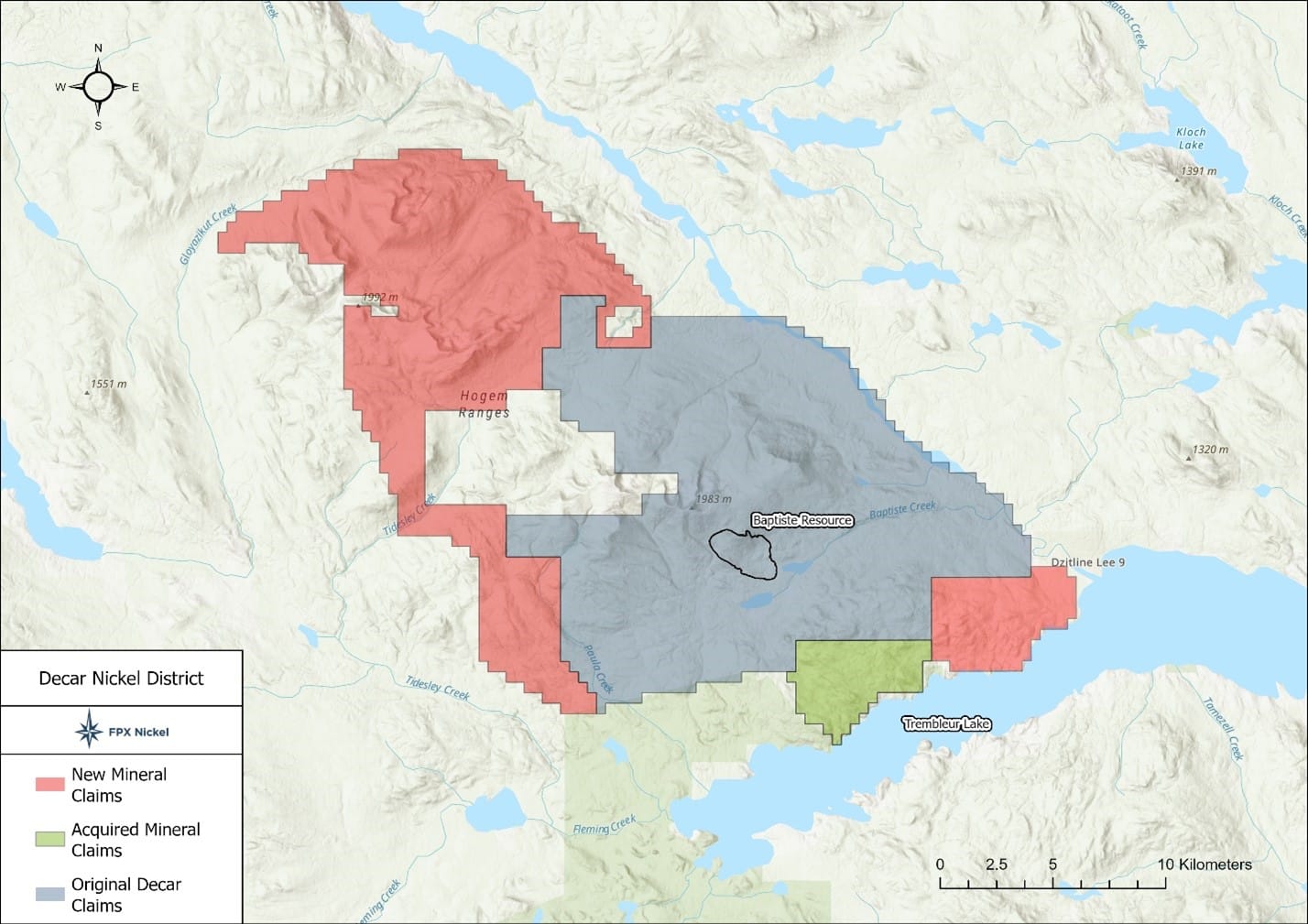 FPX Nickel Expands Land Packages at the Decar Nickel District and Klow ...