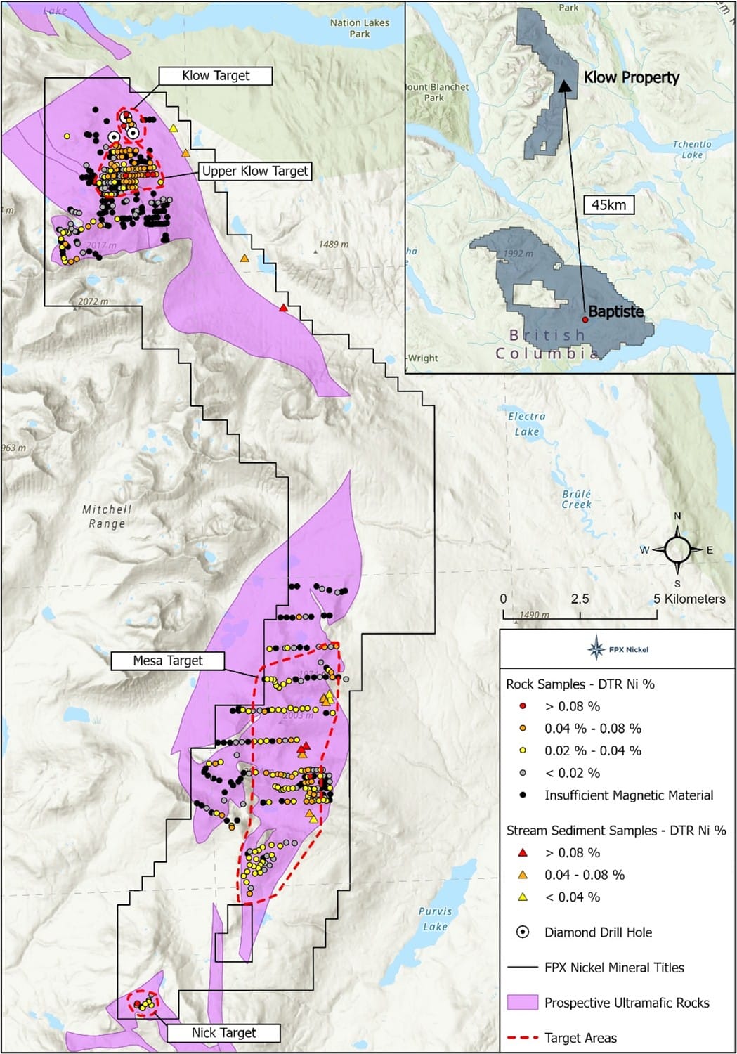 FPX Nickel and JOGMEC Delineate Multiple Awaruite Nickel Targets at the Expanded Klow Property in British Columbia