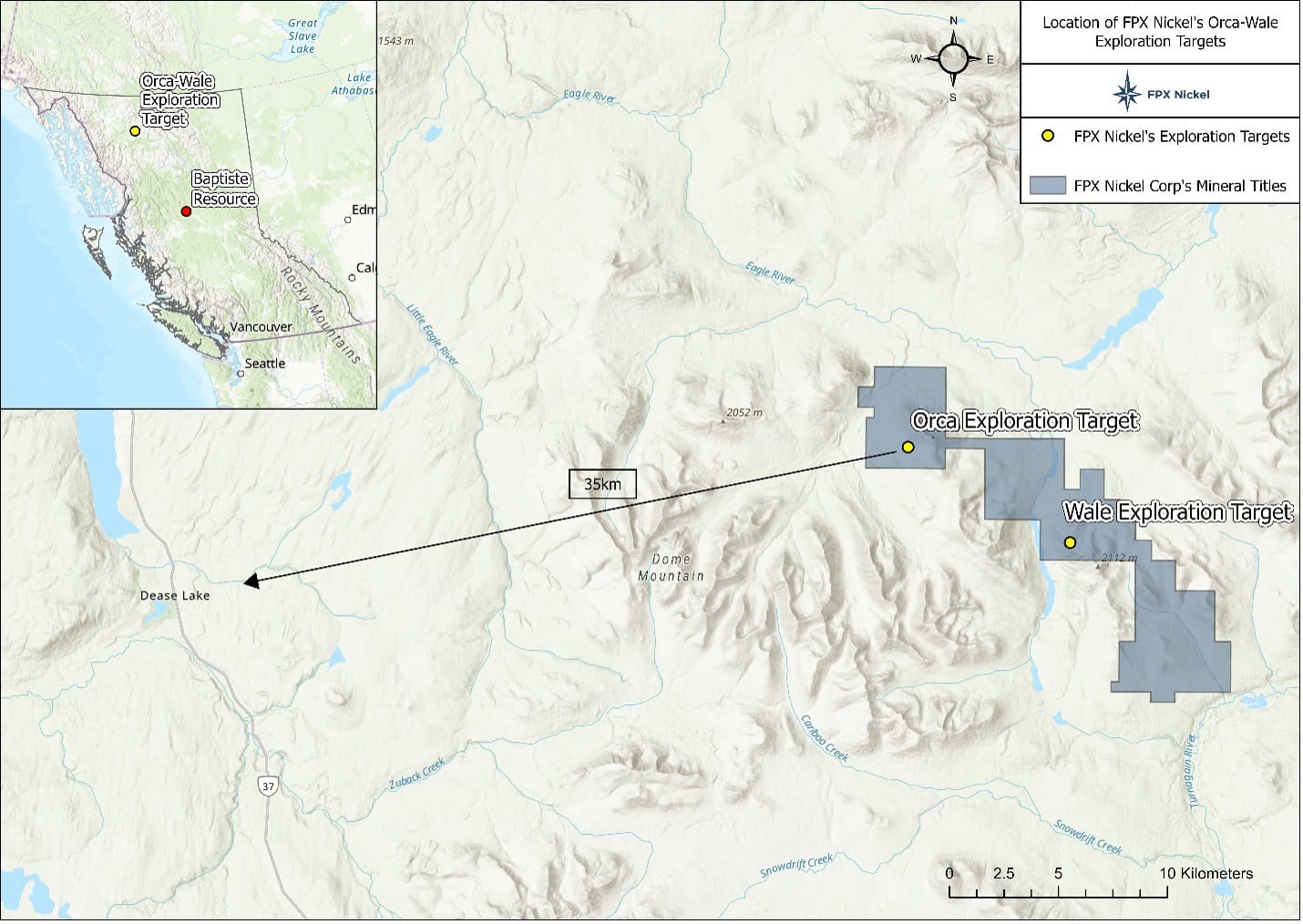 Orca-Wale exploration target locations map